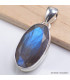 Petit Pendentif oval Labradorite bleue facettée grade AAA Pendentifs pierres naturelles BK96.3