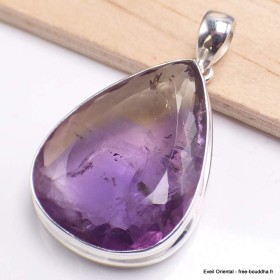Gros pendentif goutte Ametrine facettée grade AAA Bijoux en Amétrine BK98.2