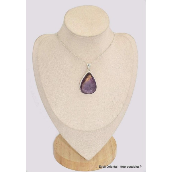 Gros pendentif goutte Ametrine facettée grade AAA Bijoux en Amétrine BK98.2
