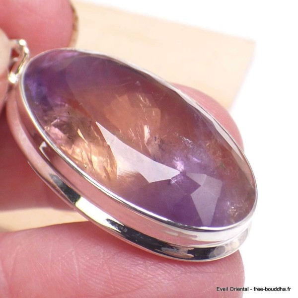 Pendentif en Ametrine naturelle facettée grade AAA Bijoux en Amétrine BK98.3