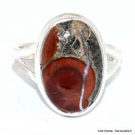 Bague 2 anneaux ovale en Obsidienne Peanut taille 59 Bagues pierres naturelles BK99.3
