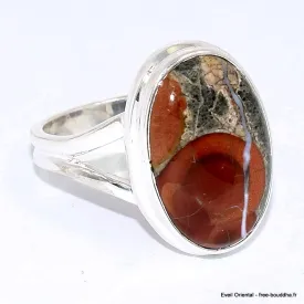 Bague 2 anneaux ovale en Obsidienne Peanut taille 59 - Bagues pierres naturelles