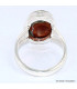 Bague 2 anneaux ovale en Obsidienne Peanut taille 59 Bagues pierres naturelles BK99.3