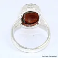 Bague 2 anneaux ovale en Obsidienne Peanut taille 59 - Bagues pierres naturelles