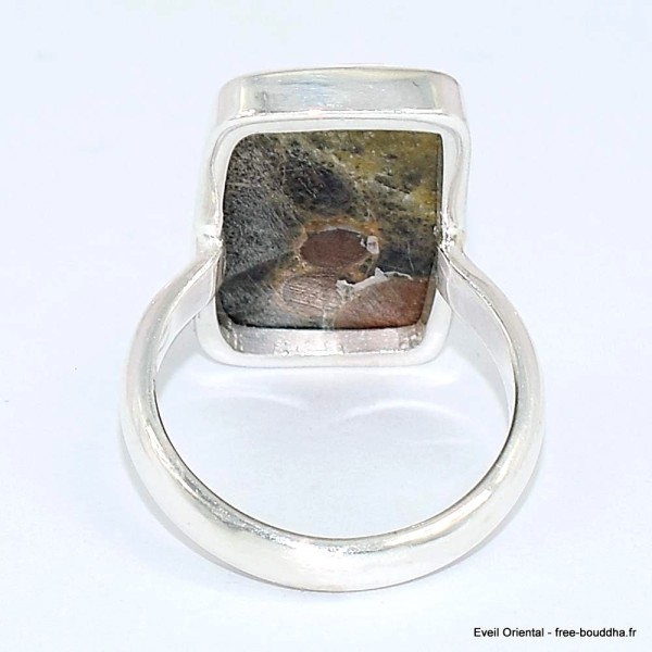 Bague Obsidienne Peanut rectangulaire taille 55 Bagues pierres naturelles BK99.5