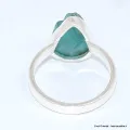 Bague en Apatite bleue néon brute taille 60 - Bijoux en Apatite bleue