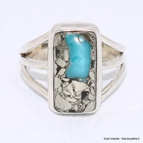 Bague Turquoise Mohave Pyrite (composite) taille 55 