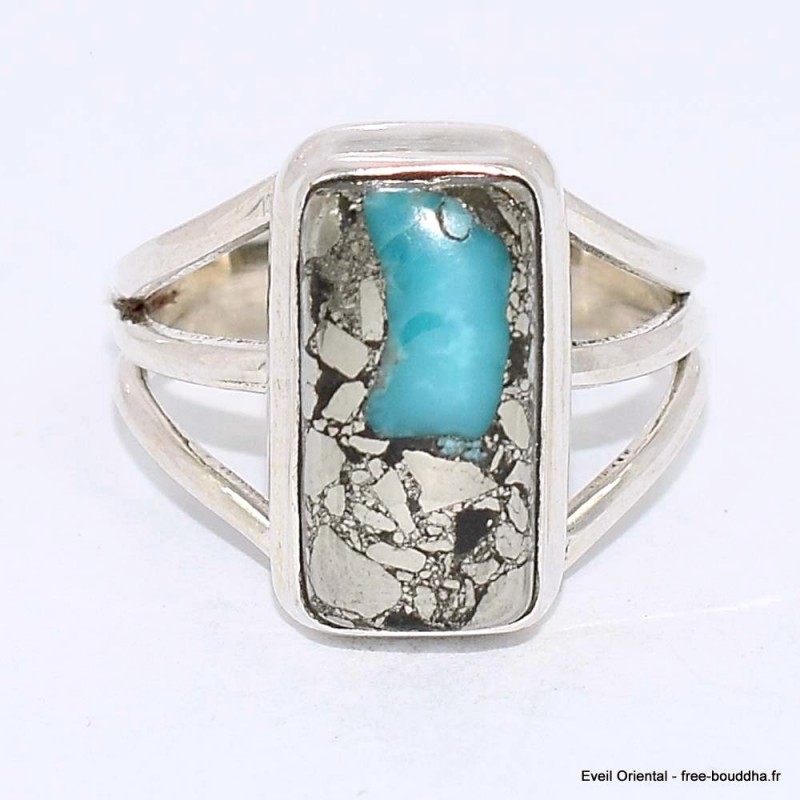 Bague Turquoise Mohave Pyrite (composite) taille 55 