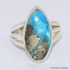 Bague Turquoise Mohave sur Pyrite marquise taille 52 Bijoux en Turquoise BK101.4