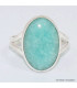 Bague ovale en Amazonite du Pérou taille 63 Bijoux en Amazonite BK102.2