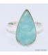 Bague Amazonite du Pérou forme goutte taille 58/59 Bijoux en Amazonite BK102.4