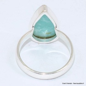 Bague poire en Amazonite du Pérou taille 54/55 