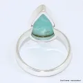 Bague Amazonite du Pérou forme goutte taille 58/59 - Bijoux en Amazonite