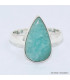 Bague Amazonite du Pérou forme goutte taille 55 Bijoux en Amazonite BK102.5
