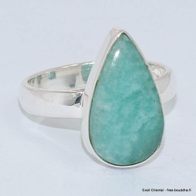 Bague Amazonite du Pérou forme goutte taille 55 