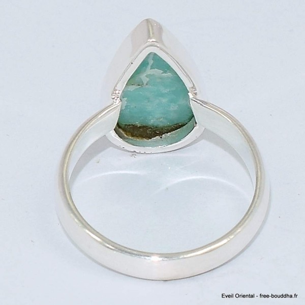 Bague Amazonite du Pérou forme goutte taille 55 Bijoux en Amazonite BK102.5