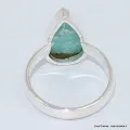 Bague Amazonite du Pérou forme goutte taille 55 - Bijoux en Amazonite