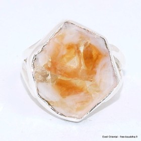 Bague Citrine stalactite naturelle taille 59/60 