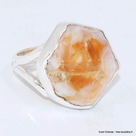 Bague Citrine stalactite naturelle taille 59/60 