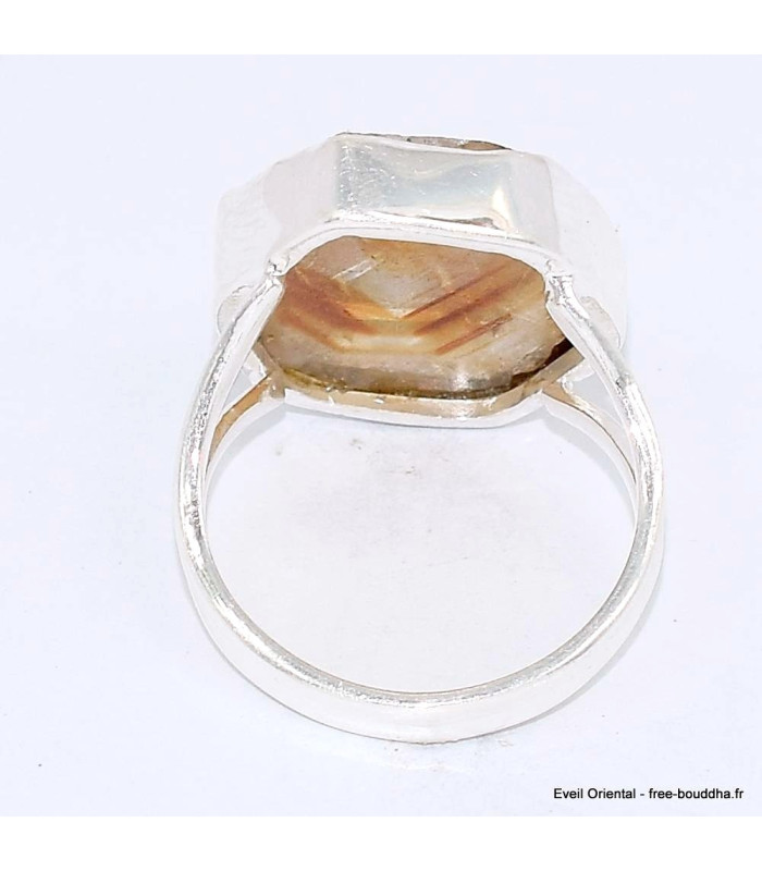 Bague Citrine tranche 2 anneaux taille 58/59 Bijoux en Citrine BK104.2