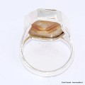 Bague Citrine tranche 2 anneaux taille 58/59 Bijoux en Citrine BK104.2