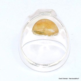 Bague Chevalière en Citrine tranche taille 55 