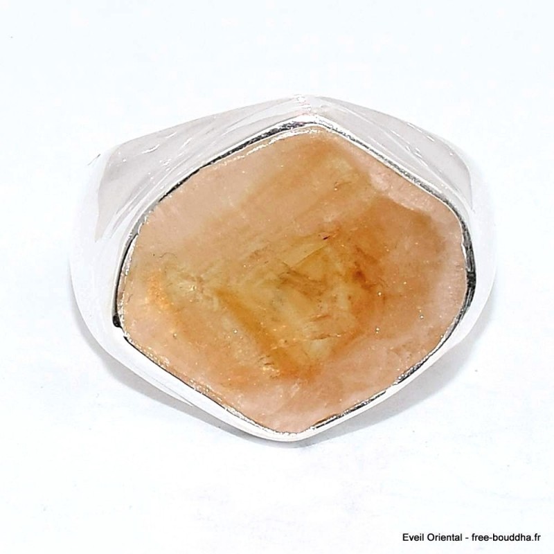 Bague Chevalière en Citrine tranche taille 54 