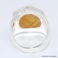 Bague Chevalière en Citrine tranche taille 54 - Bijoux en Citrine