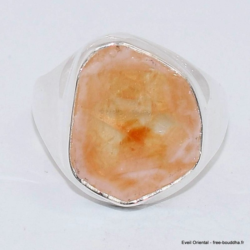 Bague Citrine stalactite 3 anneaux taille 59 