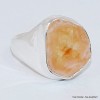 Chevalière en Citrine stalactite taille 55 Bijoux en Citrine BK104.6