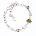 Bracelet Moldavite, Herkimer et Campo del Cielo - Bijoux en Moldavite