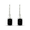 Boucles d'oreilles spinelles noires Boucles d'oreilles en pierres BK107