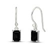 Boucles d'oreilles spinelles noires Boucles d'oreilles en pierres BK107