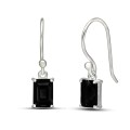 Boucles d'oreilles spinelles noires Boucles d'oreilles en pierres BK107