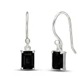 Boucles d'oreilles spinelles noires - Boucles d'oreilles en pierres naturelles