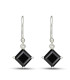 Boucles d'oreilles spinelles noires losange Boucles d'oreilles en pierres BK107.1