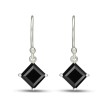 Boucles d'oreilles spinelles noires losange Boucles d'oreilles en pierres BK107.1