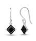 Boucles d'oreilles spinelles noires losange Boucles d'oreilles en pierres BK107.1