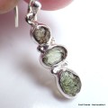 Boucles d'oreilles pendantes en Moldavite grade AAA Bijoux en Moldavite SK20