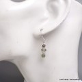 Boucles d'oreilles pendantes en Moldavite grade AAA Bijoux en Moldavite SK20