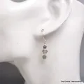 Boucles d'oreilles pendantes en Moldavite grade AAA - Bijoux en Moldavite