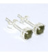 Clous d'oreilles carrés en Moldavite facettée Bijoux en Moldavite BK110