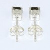 Clous d'oreilles carrés en Moldavite facettée Bijoux en Moldavite BK110