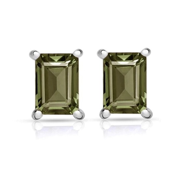 Clous d'oreilles Authentique Moldavite Bijoux en Moldavite BK110.1