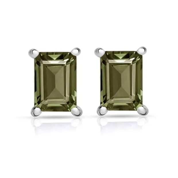 Clous d'oreilles Authentique Moldavite - Bijoux en Moldavite