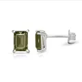 Clous d'oreilles Authentique Moldavite - Bijoux en Moldavite