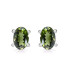 Clous d'oreilles ovales en Véritable Moldavite Bijoux en Moldavite BK110.2