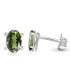 Clous d'oreilles ovales en Véritable Moldavite Bijoux en Moldavite BK110.2