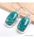 Boucles d'oreilles rectangulaires Amazonite brésilienne Bijoux en Amazonite BK111.4