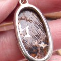 Gros Pendentif Authentique Pallasite forme ovale Bijoux en Pallasite CWA55.4